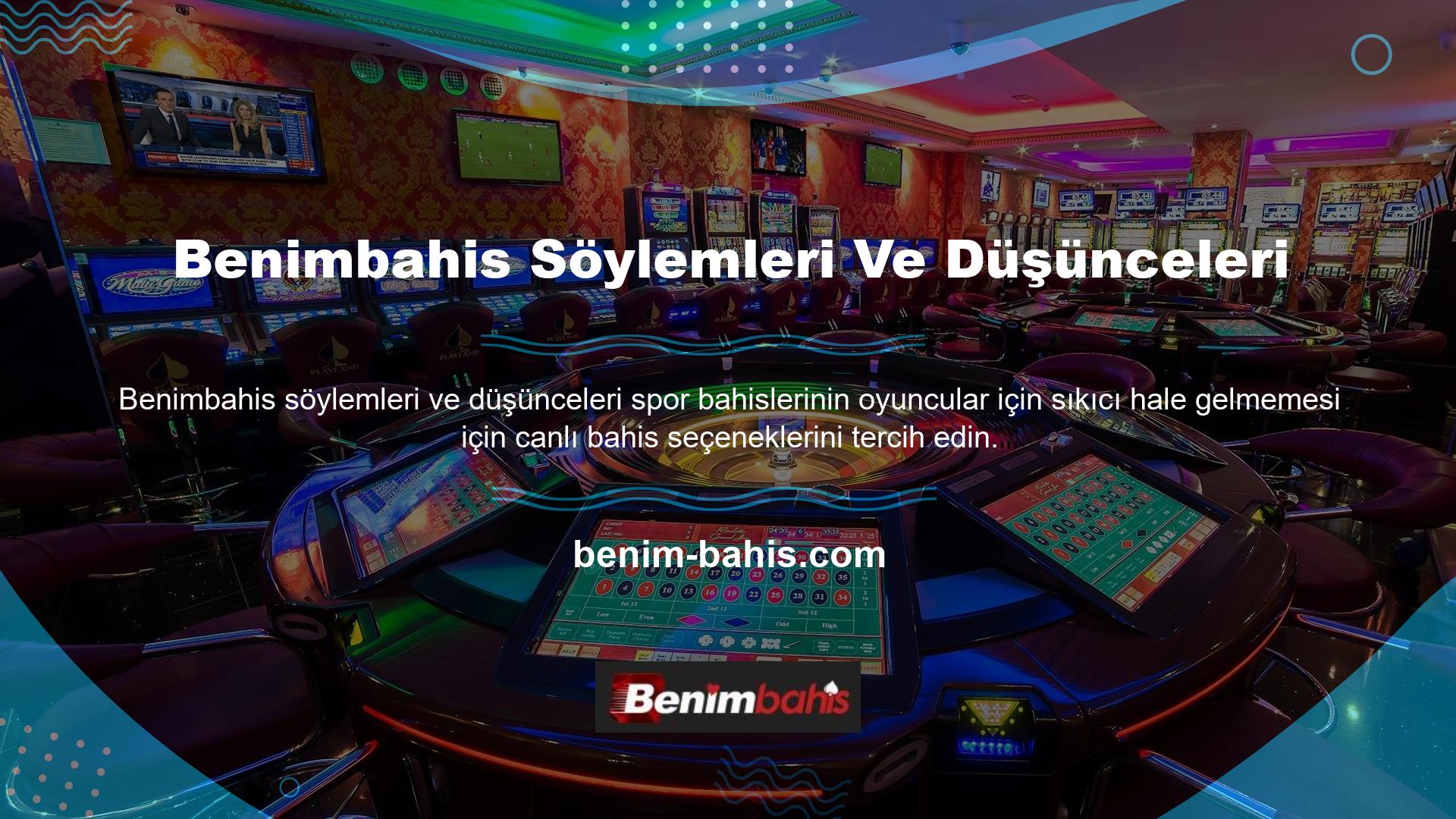 Bahis oyunu endüstrisi ve casino hizmetleri Benimbahis Bahis Sitesinin ana odak noktasıdır